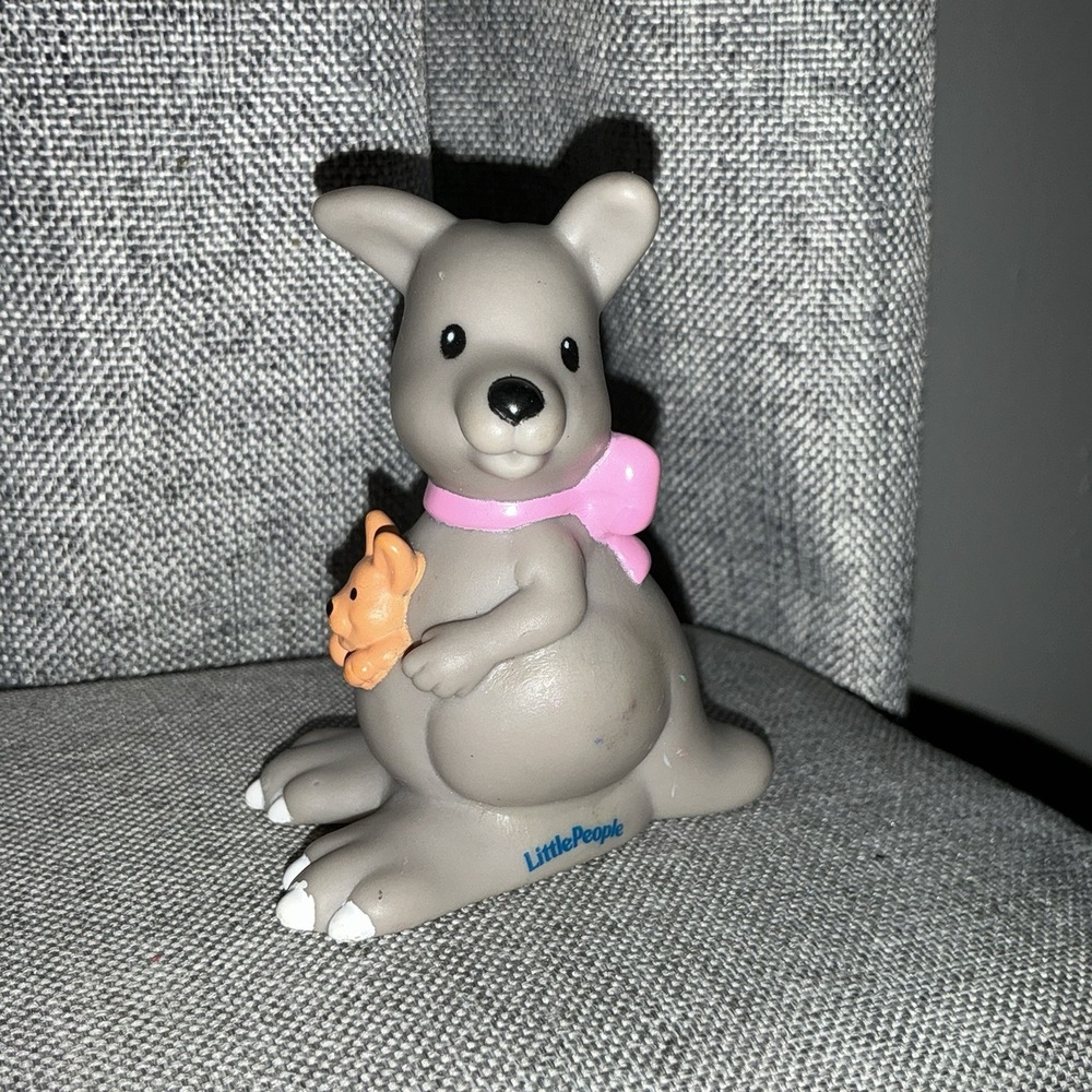 Fisher Price Little People Kangaroo Baby Joey In Pouch Figure 2001 Vintage Rare